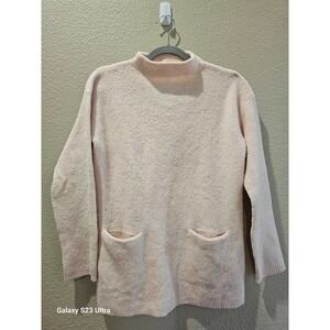 Reserved, szS, peachy pink, moch neck sweater with dual pickets